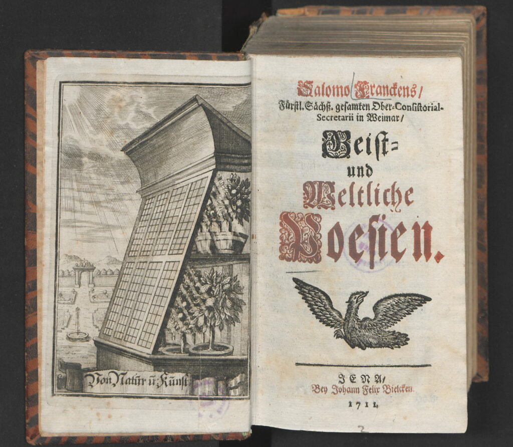 Titelpagina van Salomo Franck, Geist- und Weltliche Poesien, 1711