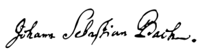 Handtekening van Johann Sebastian Bach